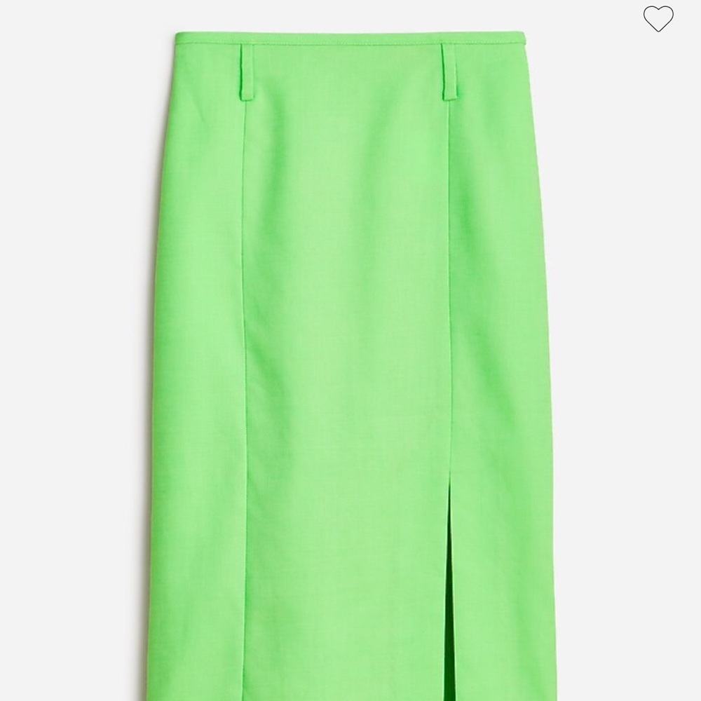 J. Crew stretch linen Green Pencil Skirt
